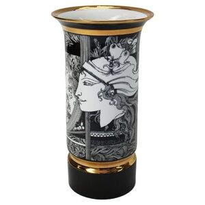 Hollohaza Hungary porcelain midcentury vase